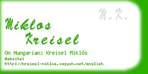 miklos kreisel business card